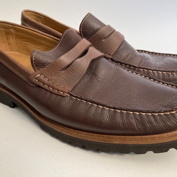 Donald Pliner Joe Casual Brown Leather Loafers Size 11M NWOB